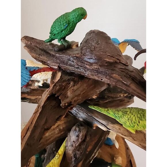 Birds Owls on Driftwood on wood base 10" High-One of a Kind! - Picture 7 of 8